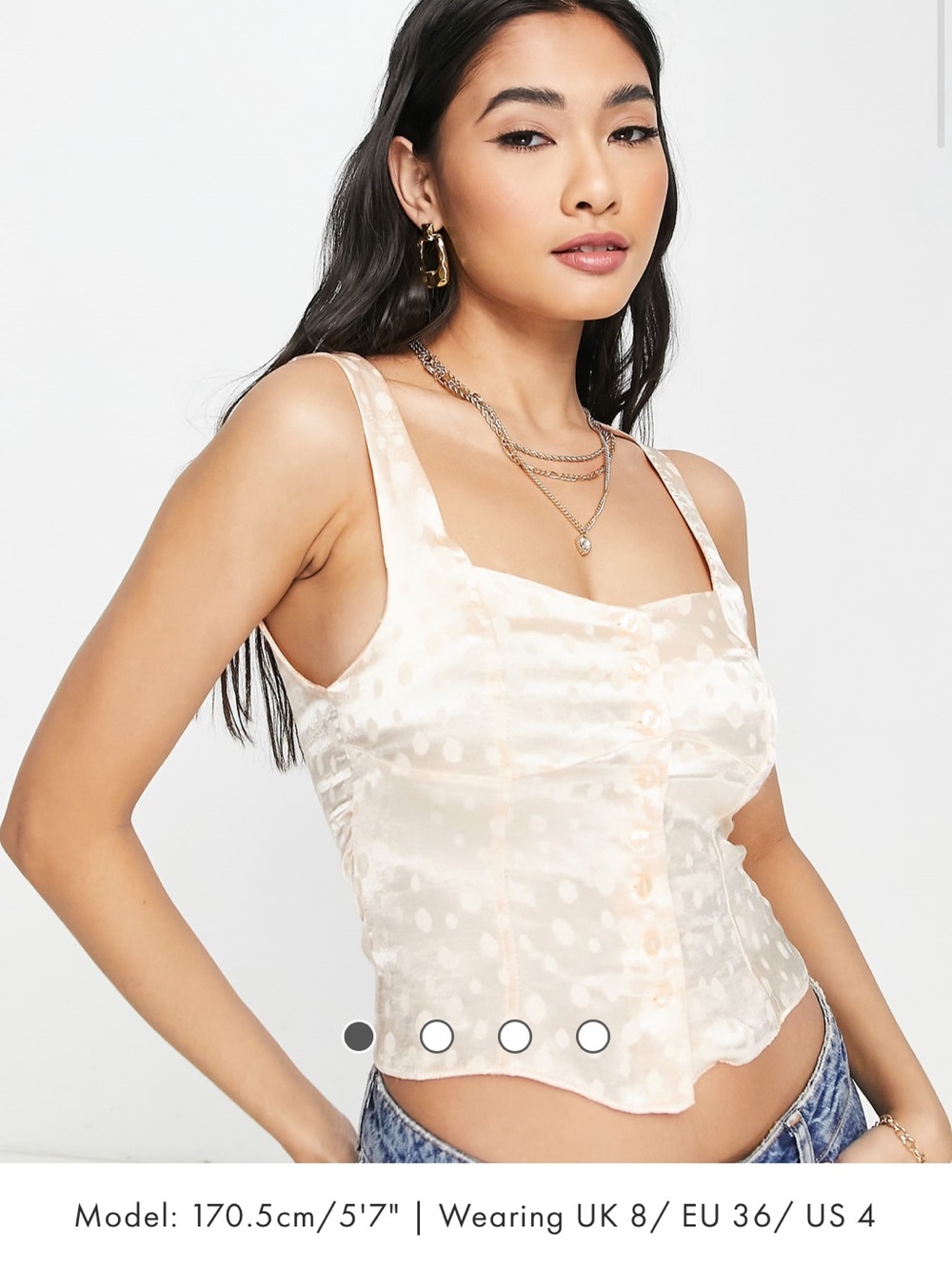Top shop pink polka do top